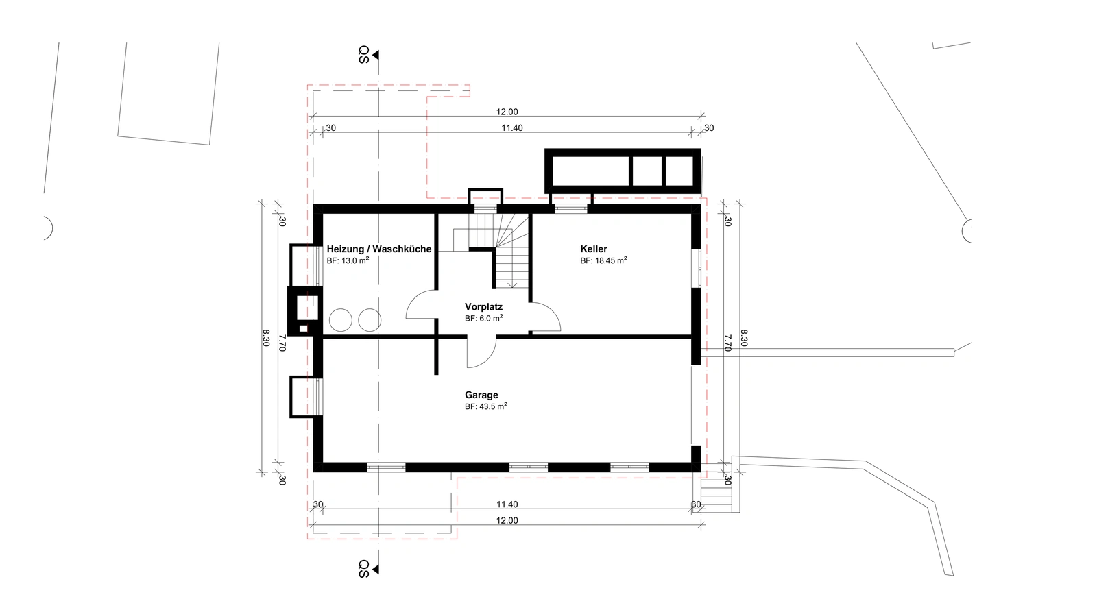 Basement: Clean CAD redrawing