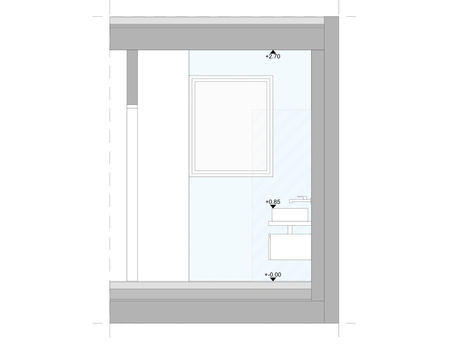Ground Floor — Shower / WC — Elevation A