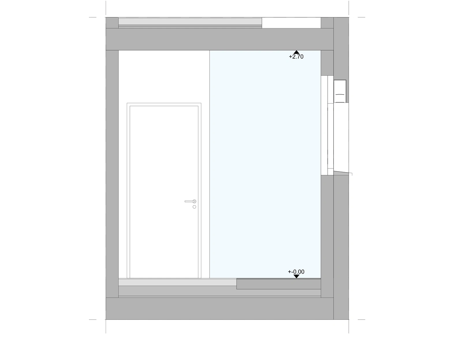 Ground Floor — Shower / WC — Elevation D