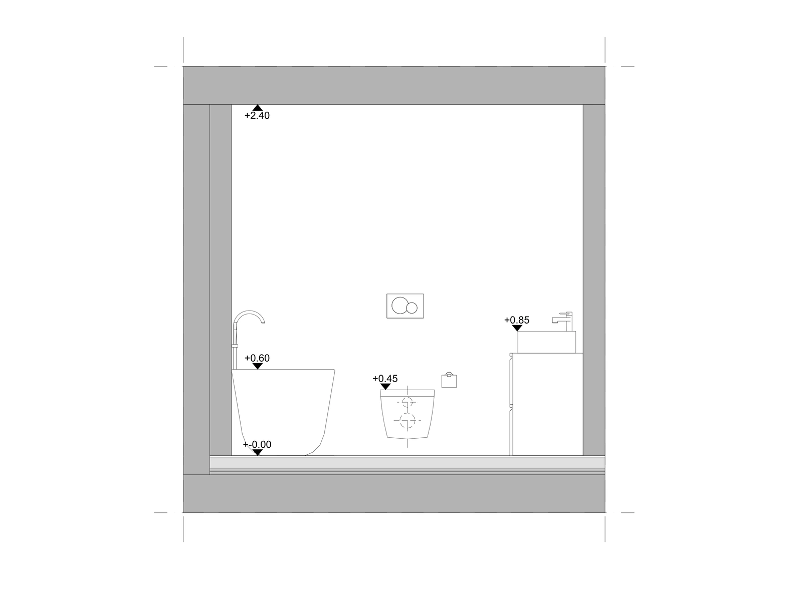 Upper Floor — Bathroom — Elevation B
