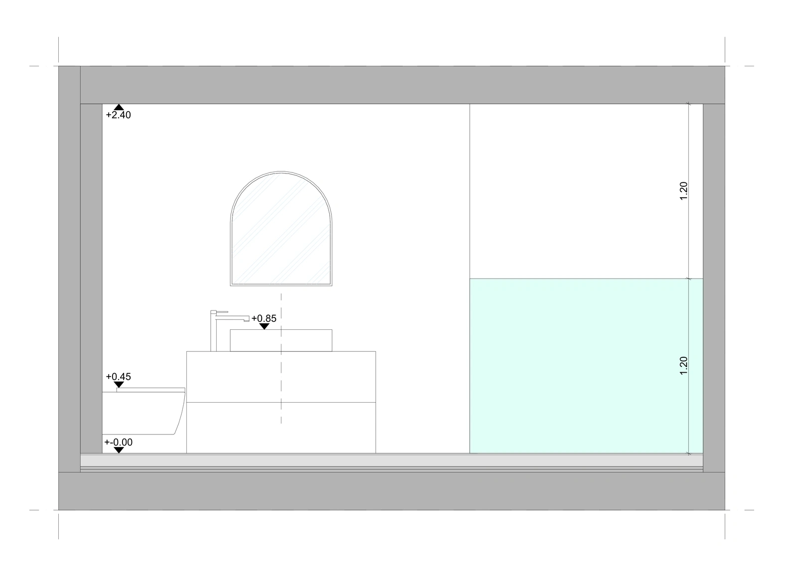 Upper Floor — Bathroom — Elevation C