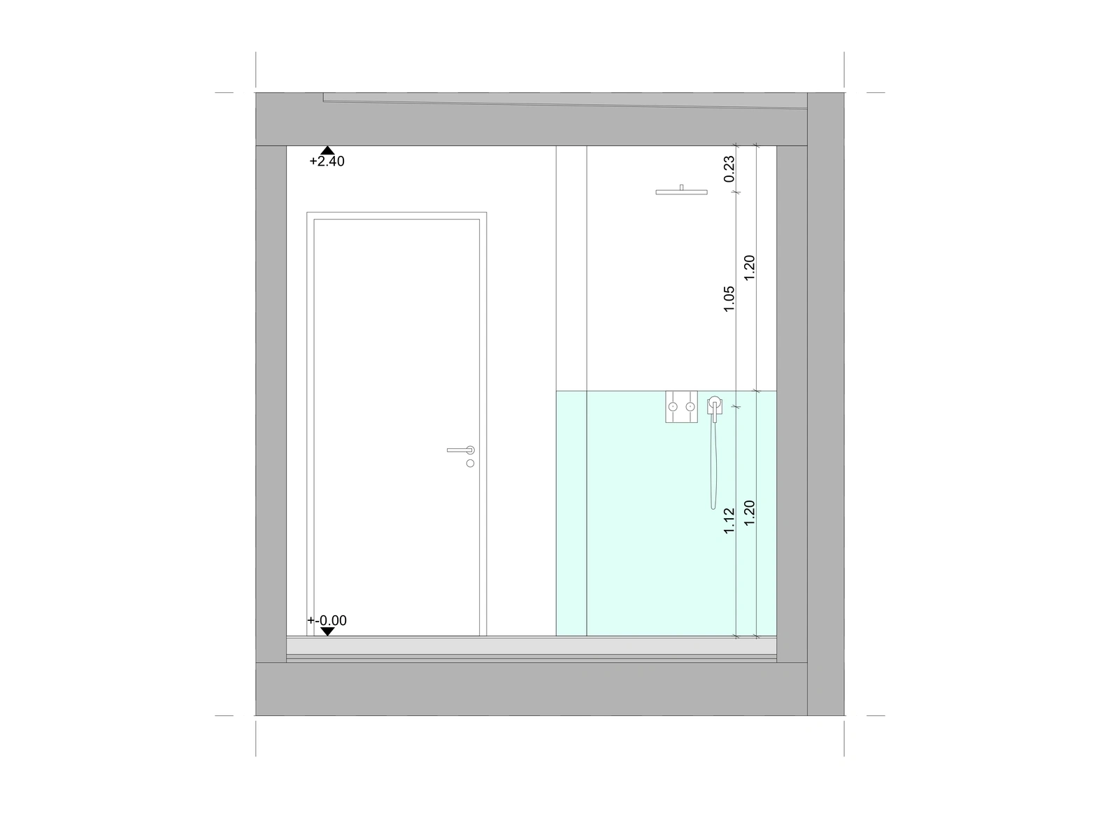 Upper Floor — Bathroom — Elevation D